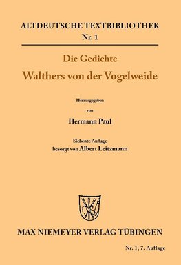 Die Gedichte Walthers von der Vogelweide