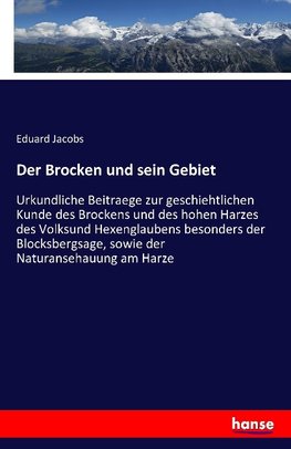 Der Brocken und sein Gebiet