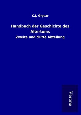 Handbuch der Geschichte des Altertums