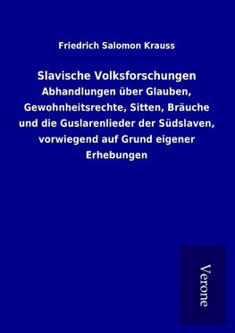 Slavische Volksforschungen