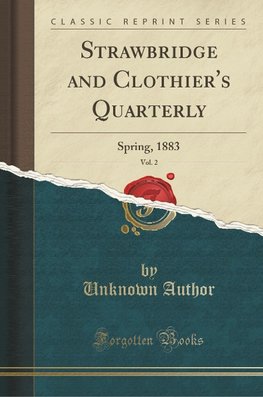 Author, U: Strawbridge and Clothier's Quarterly, Vol. 2