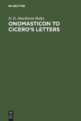 Onomasticon to Cicero's Letters