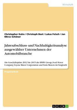 Jahresabschluss- und Nachhaltigkeitsanalyse ausgewählter Unternehmen der Automobilbranche