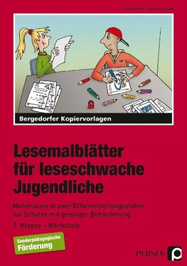 Lesemalblätter für leseschwache Jugendliche