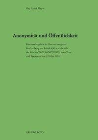 Anonymität und Öffentlichkeit