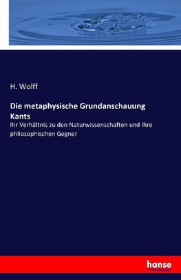 Die metaphysische Grundanschauung Kants