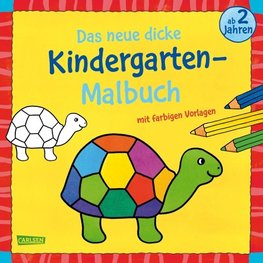 Das neue, dicke Kindergarten-Malbuch: Mit farbigen Vorlagen und lustiger Fehlersuche