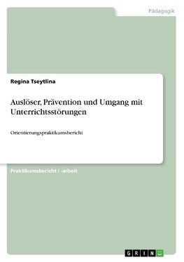 Auslöser, Prävention und Umgang mit Unterrichtsstörungen