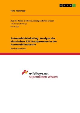 Automobil-Marketing. Analyse der klassischen B2C-Kaufprozesse in der Automobilindustrie