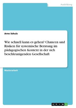 Wie schnell kann es gehen? Chancen und Risiken für systemische Beratung im pädagogischen Kontext in der sich beschleunigenden Gesellschaft