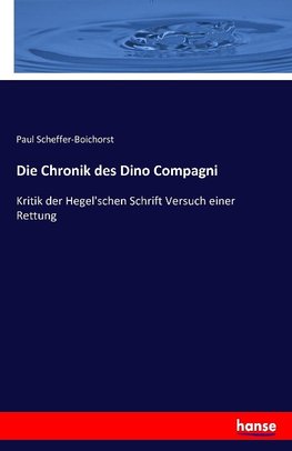 Die Chronik des Dino Compagni