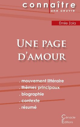 Fiche de lecture Une page d'amour (Analyse littéraire de référence et résumé complet)