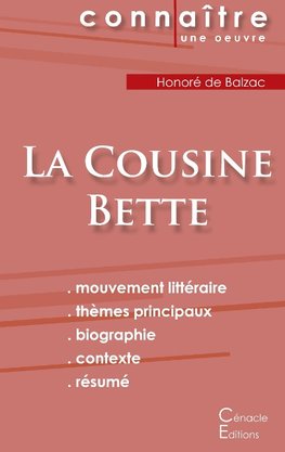 Fiche de lecture La Cousine Bette (Analyse littéraire de référence et résumé complet)