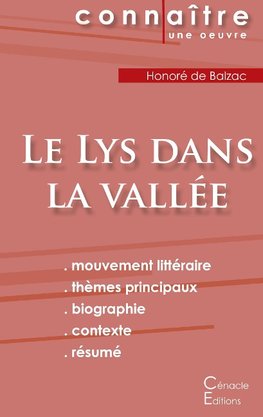 Fiche de lecture Le Lys dans la vallée (Analyse littéraire de référence et résumé complet)