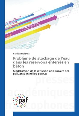 Problème de stockage de l'eau dans les réservoirs enterrés en béton