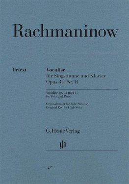 Vocalise op. 34 Nr. 14 für Singstimme und Klavier