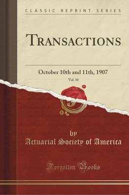 America, A: Transactions, Vol. 10