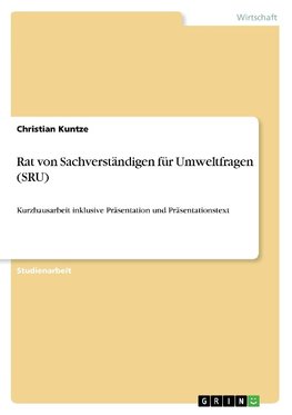 Rat von Sachverständigen für Umweltfragen (SRU)