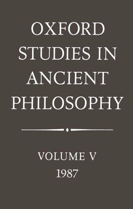 Oxford Studies in Ancient Philosophy