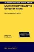 Environmental Policy Analysis for Decision Making