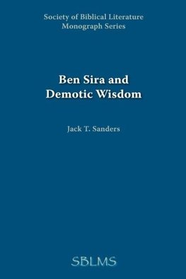 Ben Sira and Demotic Wisdom