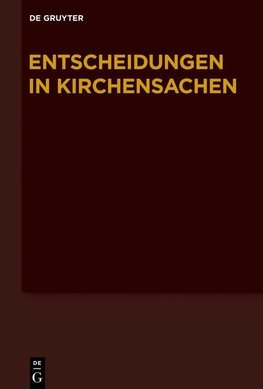 Entscheidungen in Kirchensachen seit 1946. 1.1.-30.6.2014