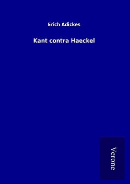 Kant contra Haeckel