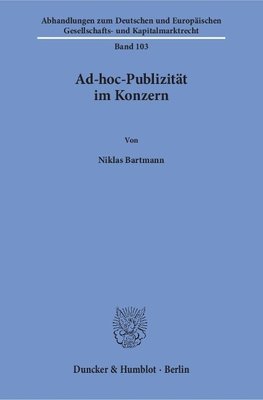 Ad-hoc-Publizität im Konzern