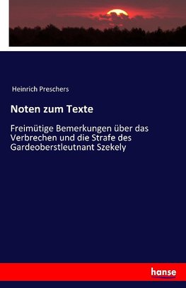 Noten zum Texte