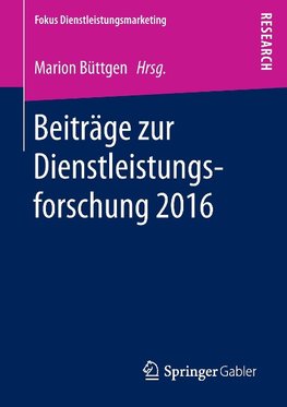 Beiträge zur Dienstleistungsforschung 2016