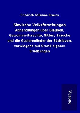 Slavische Volksforschungen