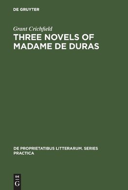 Three novels of Madame de Duras