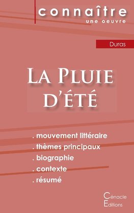 Fiche de lecture La Pluie d'été de Marguerite Duras (Analyse littéraire de référence et résumé complet)