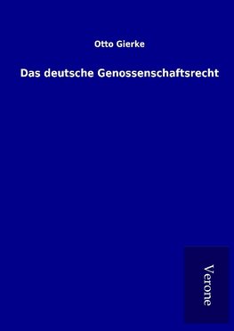 Das deutsche Genossenschaftsrecht