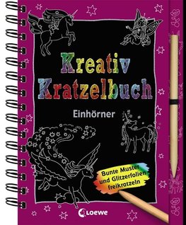 Kreativ-Kratzelbuch: Einhörner