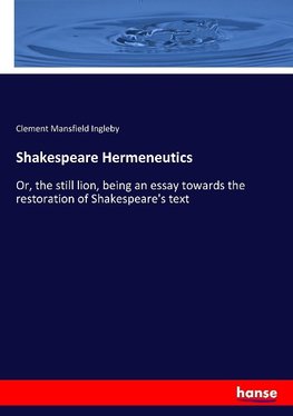 Shakespeare Hermeneutics