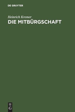 Die Mitbürgschaft