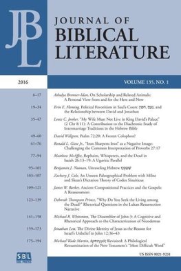 Journal of Biblical Literature 135.1 (2016)