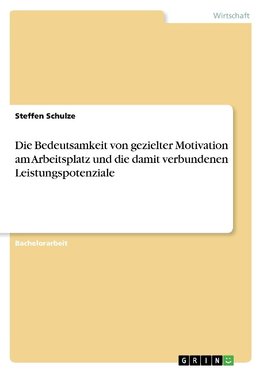 Die Bedeutsamkeit von gezielter Motivation am Arbeitsplatz und die damit verbundenen Leistungspotenziale