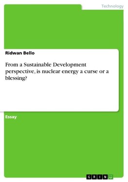 From a Sustainable Development perspective, is nuclear energy a curse or a blessing?