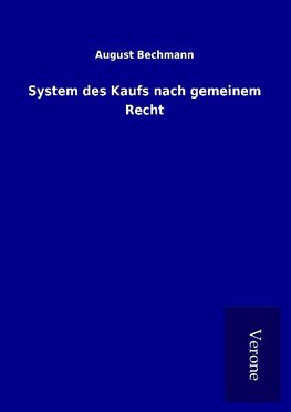 System des Kaufs nach gemeinem Recht