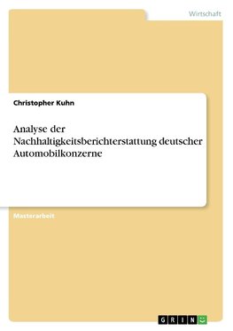 Analyse der Nachhaltigkeitsberichterstattung deutscher Automobilkonzerne