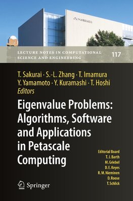 Eigenvalue Problems: Algorithms, Software and Applications, in Petascale Computing