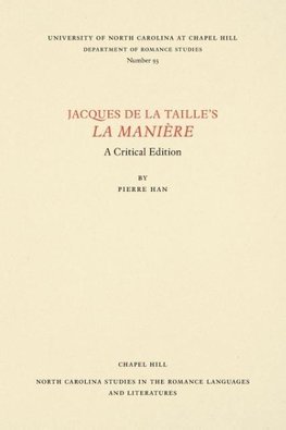 Jacques de la Taille's La Manière