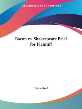 Bacon vs. Shakespeare Brief for Plaintiff