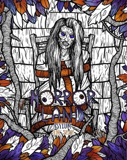 Adult Coloring Book Horror Land