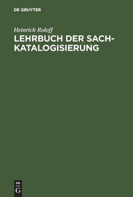 Lehrbuch der Sachkatalogisierung