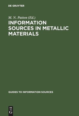 Information Sources in Metallic Materials