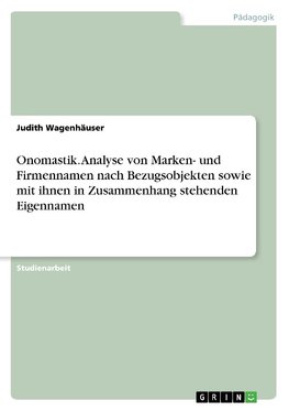 Onomastik. Analyse von Marken- und Firmennamen nach Bezugsobjekten sowie mit ihnen in Zusammenhang stehenden Eigennamen