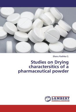 Studies on Drying charactersitics of a pharmaceutical powder